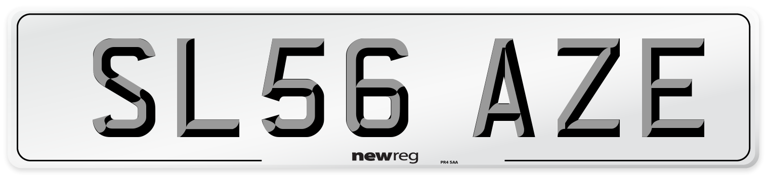 SL56 AZE Number Plate from New Reg